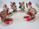 5 danske koglenisser. Sælges individuelt. Nisserne med risengrød og banjo er 
solgt